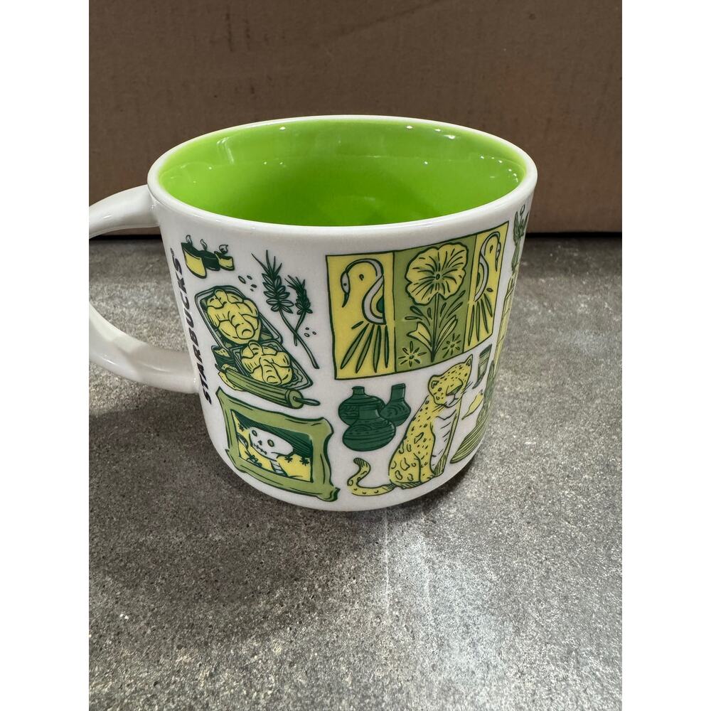 Starbucks Been There Series Mexico Coffee Mug 14oz BWB24 Green Interior 3.5"Tall - Picture 2 of 5